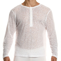 T-Shirt Henley Curly Blanc Modus Vivendi