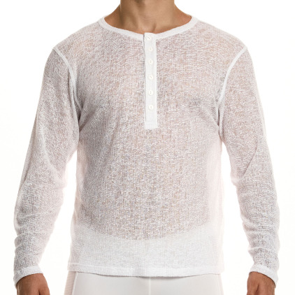 T-Shirt Henley Curly Blanc Modus Vivendi