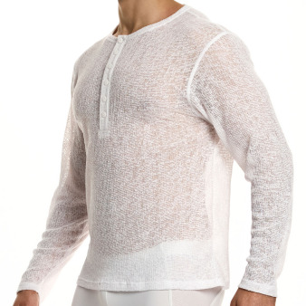 T-Shirt Henley Curly Blanc Modus Vivendi