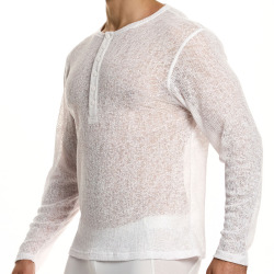 T-Shirt Henley Curly Blanc Modus Vivendi