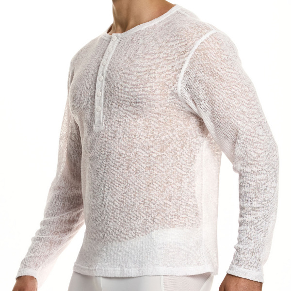 T-Shirt Henley Curly Blanc Modus Vivendi