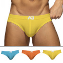 Lot de 3 Slips Bikini AD Essential Jaune - Orange - Turquoise Addicted