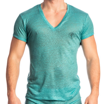 T-Shirt Col V Nieuport Menthe L'Homme Invisible