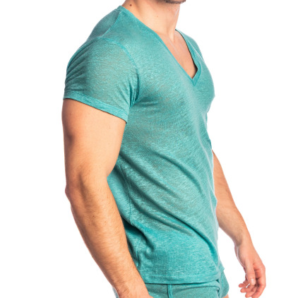 L'Homme invisible Nieuport V-Neck T-Shirt - Mint