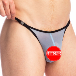 L'Homme invisible Faro Striptease Thong - Blue Ether