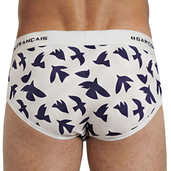Slip Oiseaux Bleu Marine Garçon Français