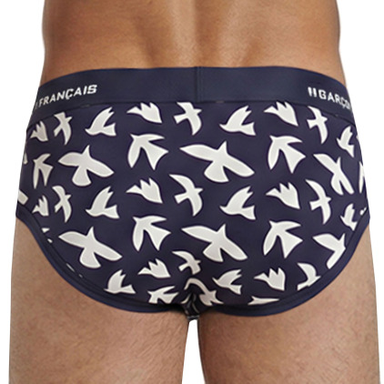 Slip Oiseaux Blanc Garçon Français