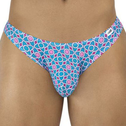 CandyMan Printed Bikini Briefs - Turquoise
