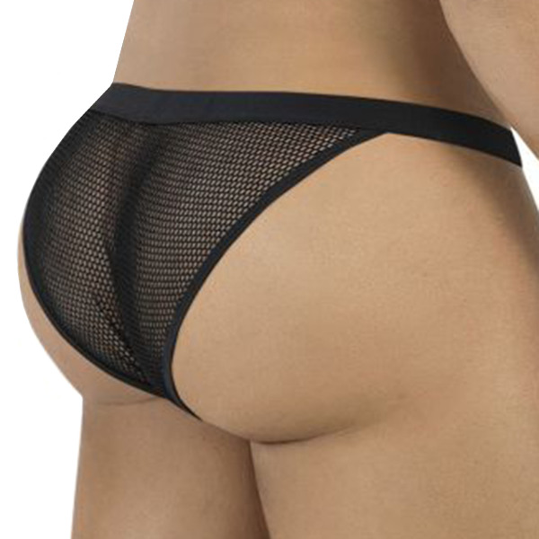 Slip Tanga Résille Noir CandyMan