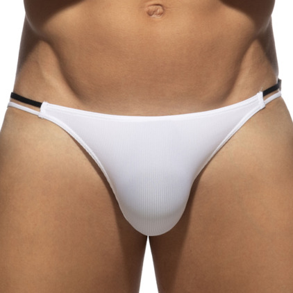 Addicted Sexy Rib Bikini Briefs - White