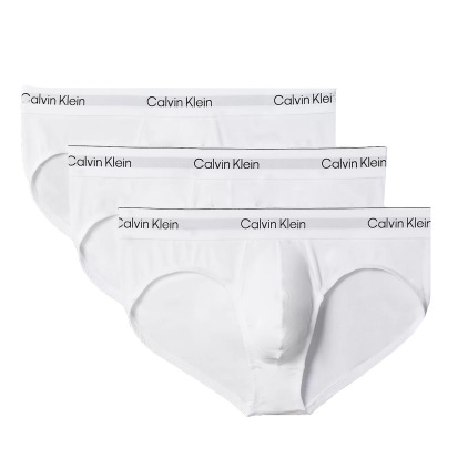 Lot de 3 Slips Icon Coton Blancs Calvin Klein