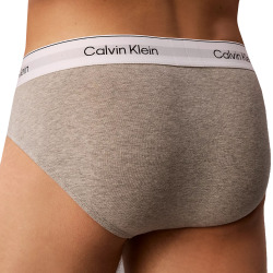 Lot de 3 Slips Icon Coton Noir - Blanc - Gris Chiné Calvin Klein