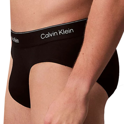 Lot de 3 Slips Icon Coton Noirs Calvin Klein