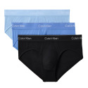 Calvin Klein 3-Pack Icon Cotton Briefs - Black - Blue - Sky Blue