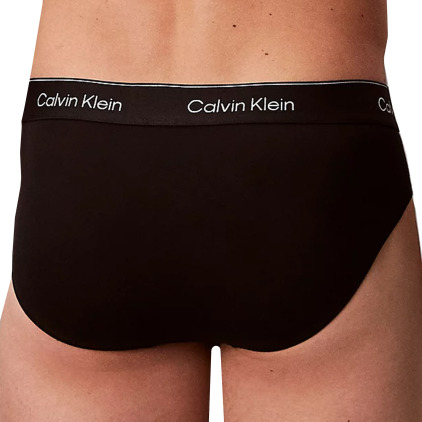 Lot de 3 Slips Icon Coton Noir - Bleu - Bleu Ciel Calvin Klein