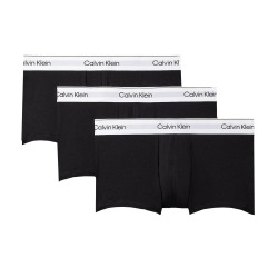 Lot de 3 Boxers Icon Coton Noir avec Ceinture Contrastée Calvin Klein