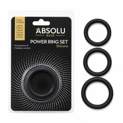 Absolu Male Power Ring Set - Black