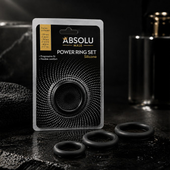 Absolu Male Power Ring Set - Black