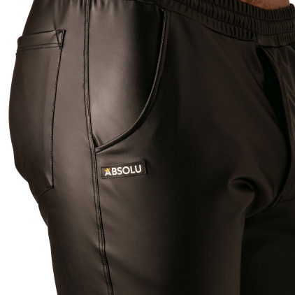 Absolu Male Master Ring Zipped Shorts - Black