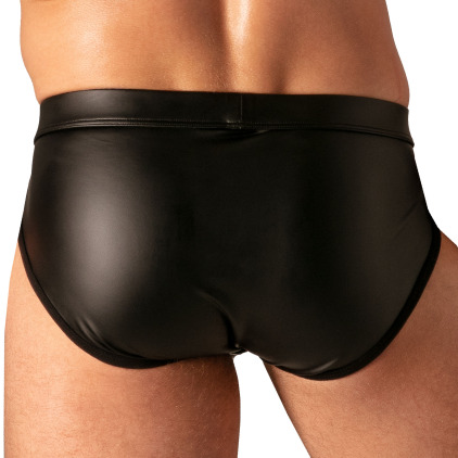 Absolu Male Master Ring Zipped Briefs - Black