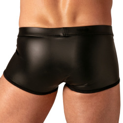 Absolu Male Master Ring Zipped Trunks - Black