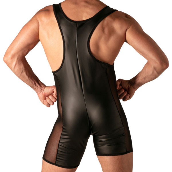 Absolu Male Rebel Zipped Singlet - Black
