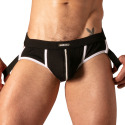 Jock Strap Rib Zip Noir Absolu Male