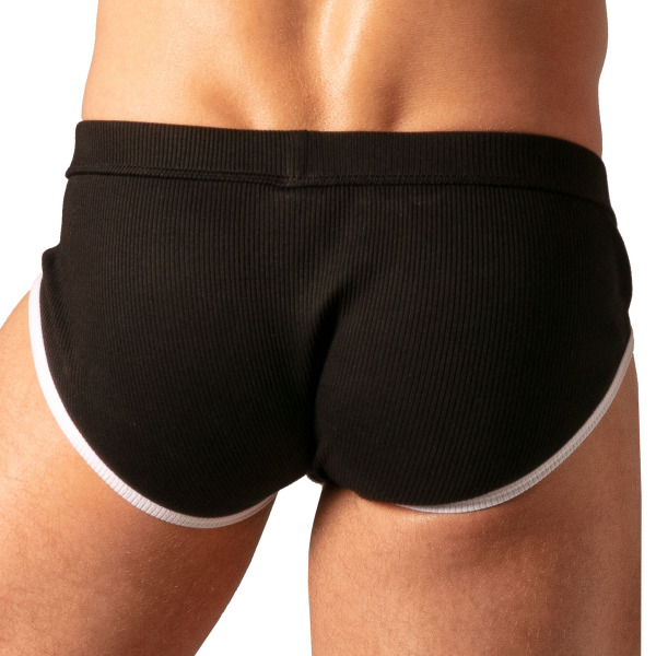 Slip Rib Zip Noir Absolu Male
