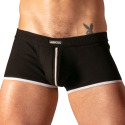 Absolu Male Rib Zipped Trunks - Black