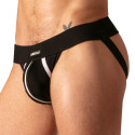 Absolu Male Rib Zipped Jock - Black