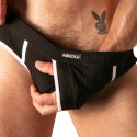 Absolu Male Rib Open Briefs - Black