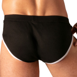 Slip Rib Open Noir Absolu Male