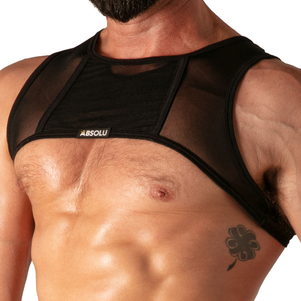Harnais Bare Mesh Noir Absolu Male