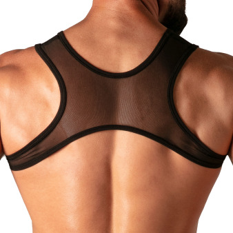 Harnais Bare Mesh Noir Absolu Male