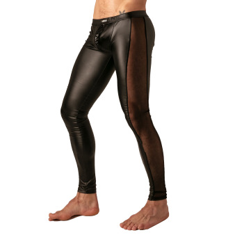 Absolu Male Rebel Zipped Leggings - Black