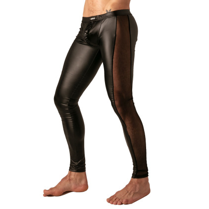 Absolu Male Rebel Zipped Leggings - Black