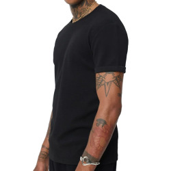 T-Shirt Piqué Noir Frilivin