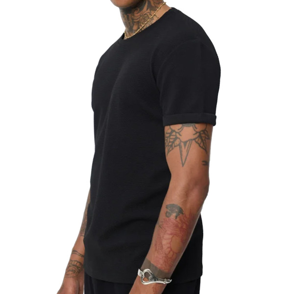 T-Shirt Piqué Noir Frilivin