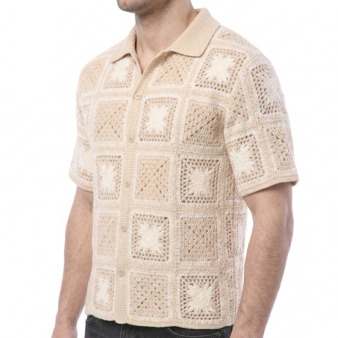 Chemisette Granny Square Beige Frilivin