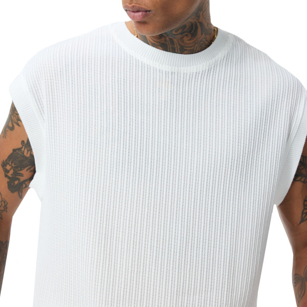 Frilivin Knit Tank Top and Pants Set - White