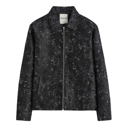 Frilivin Roses Jacquard Jacket - Black