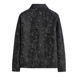 Frilivin Roses Jacquard Jacket - Black