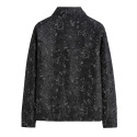 Veste Jacquard Roses Noire Frilivin