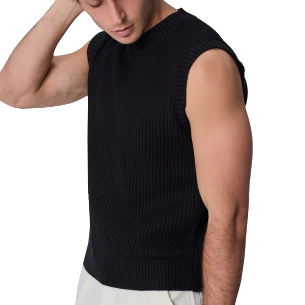 Débardeur en Maille Noir Frilivin