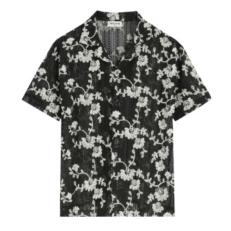 Chemisette Broderie Florale Noire Frilivin