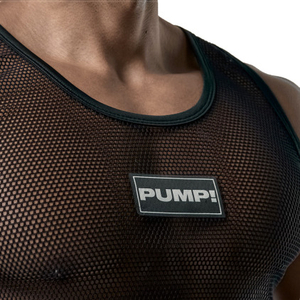 Pump! Mesh Tank Top - Black