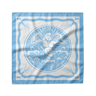 Pump! Square Scarf - Light Blue Sailor