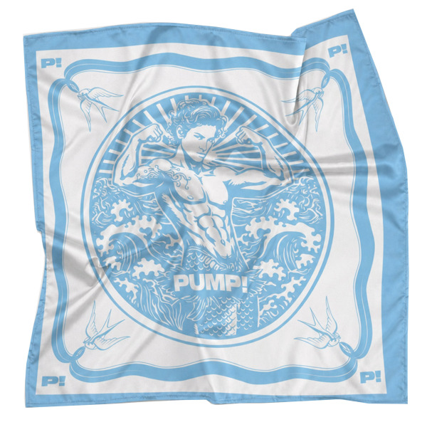 Pump! Square Scarf - Light Blue Sailor