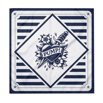 Foulard Carré Sailor Bleu Marine Pump!