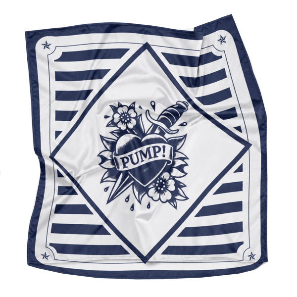 Foulard Carré Sailor Bleu Marine Pump!